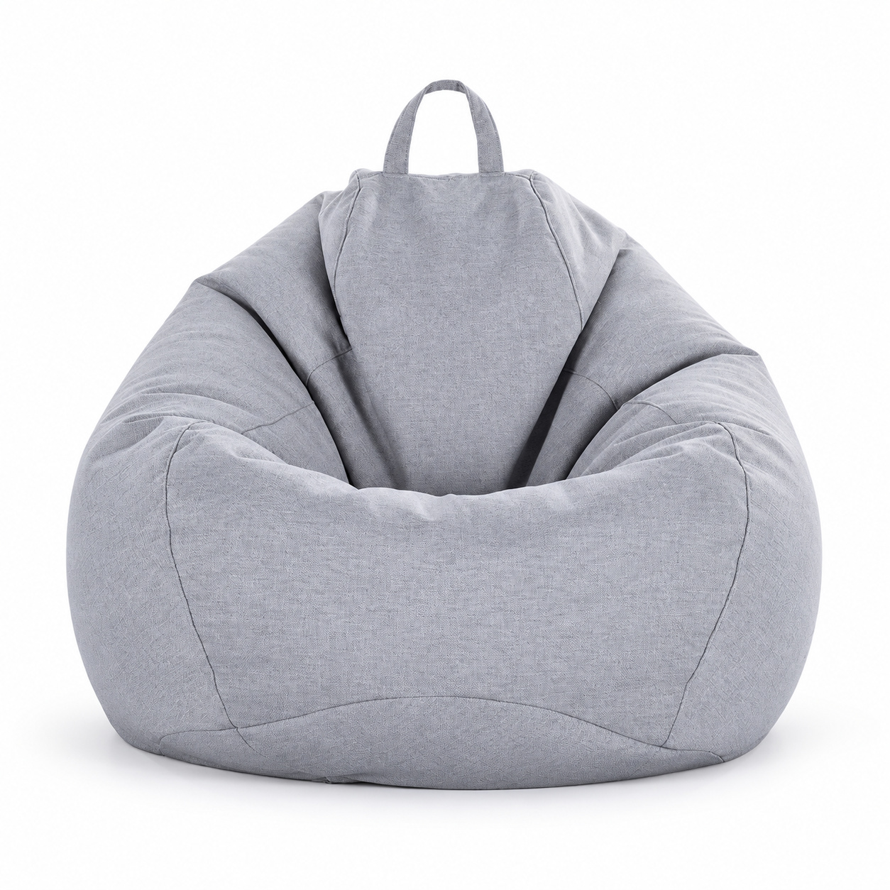 Gray extra-large bean bag sofa