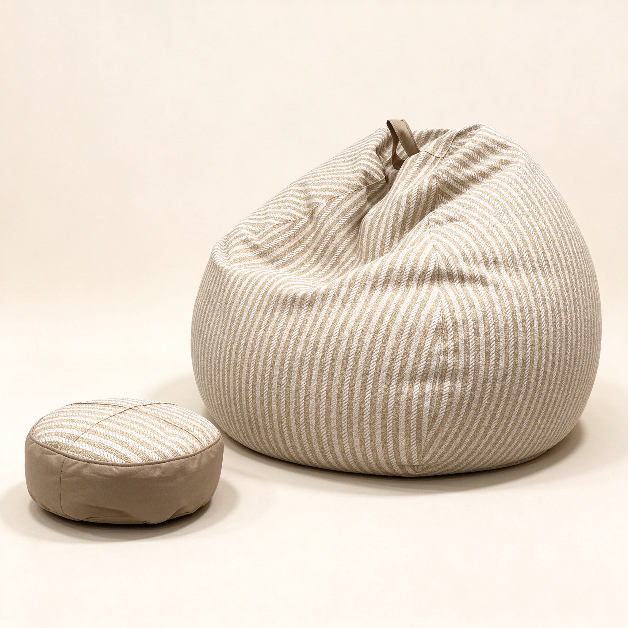 Vintage-style jacquard bean bag sofa