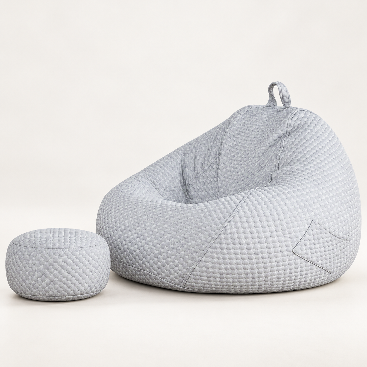 Light Gray · Ice-silk Bean Bag Lounger
